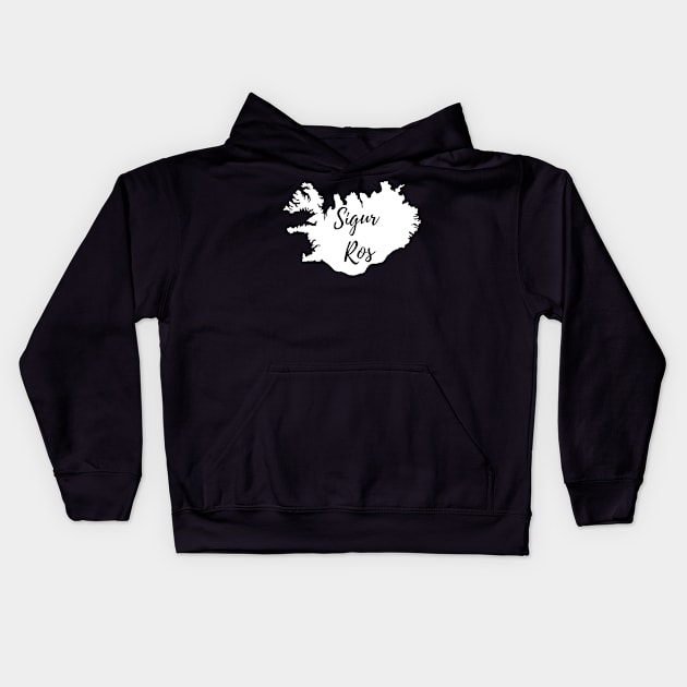 Sigur Ros Iceland white Kids Hoodie by Micapox